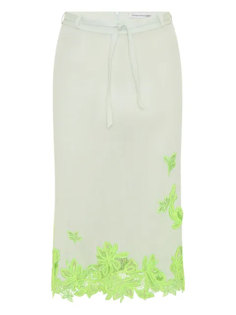 Christopher Esber lace-trim midi skirt