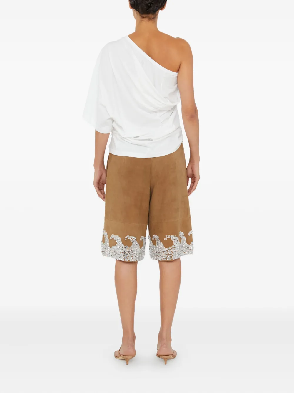 Christopher Esber One-shoulder Draped T-shirt In White