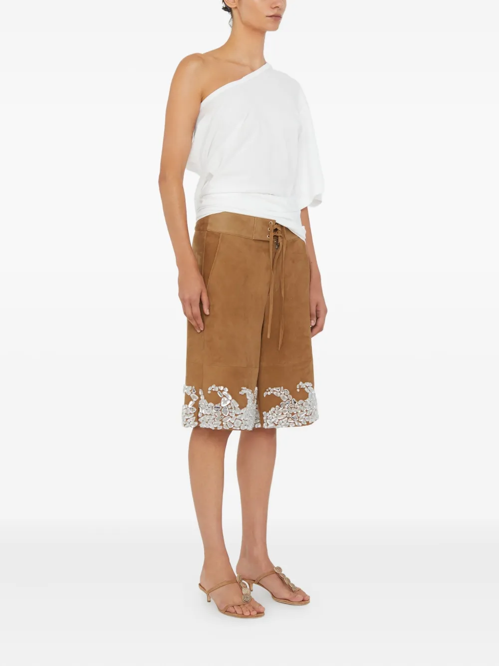 Christopher Esber One-shoulder Draped T-shirt In White
