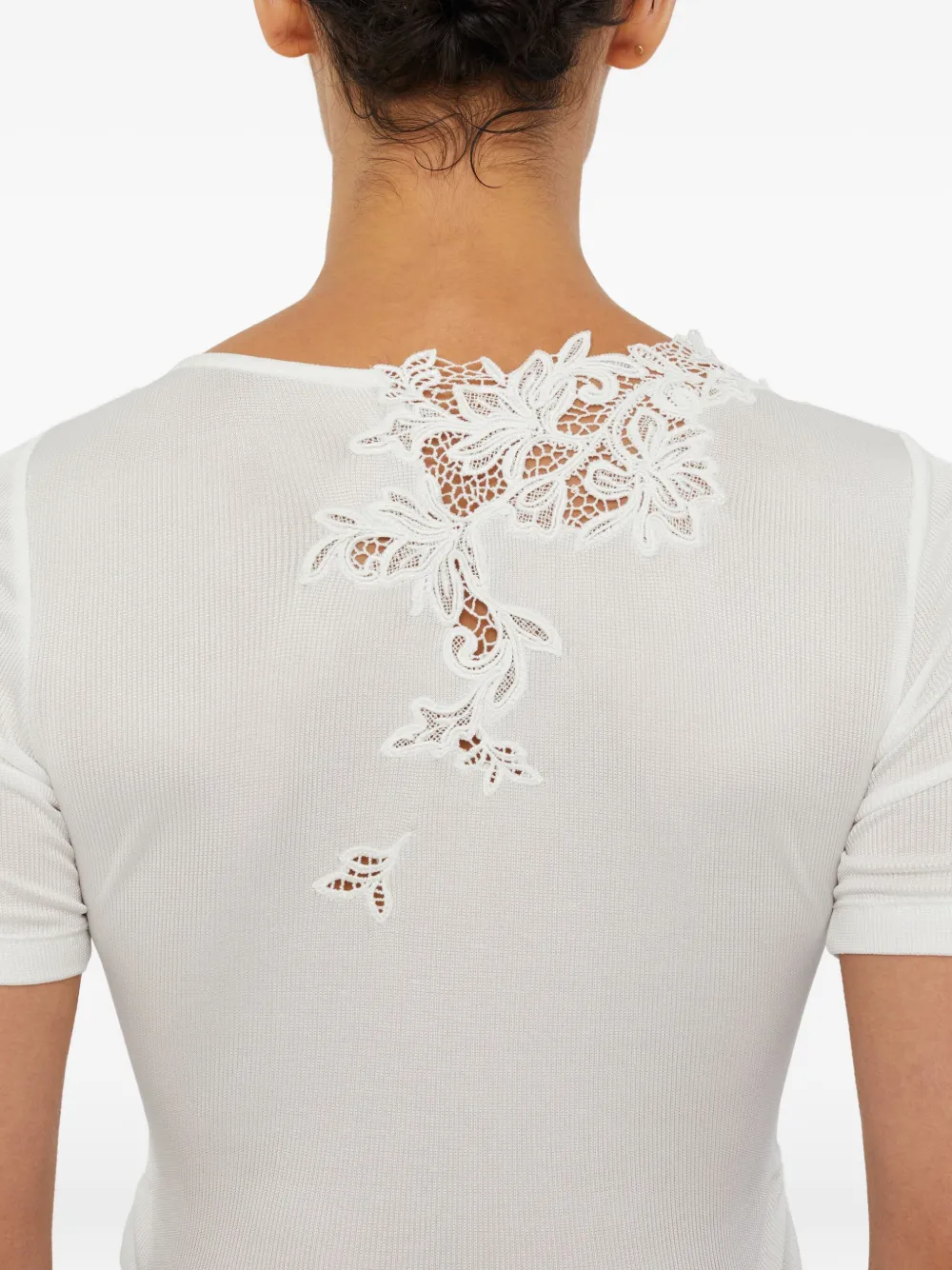 Christopher Esber T-shirt met kant Wit