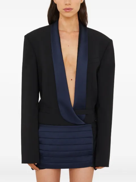 Christopher Esber tuxedo contrast wool blazer