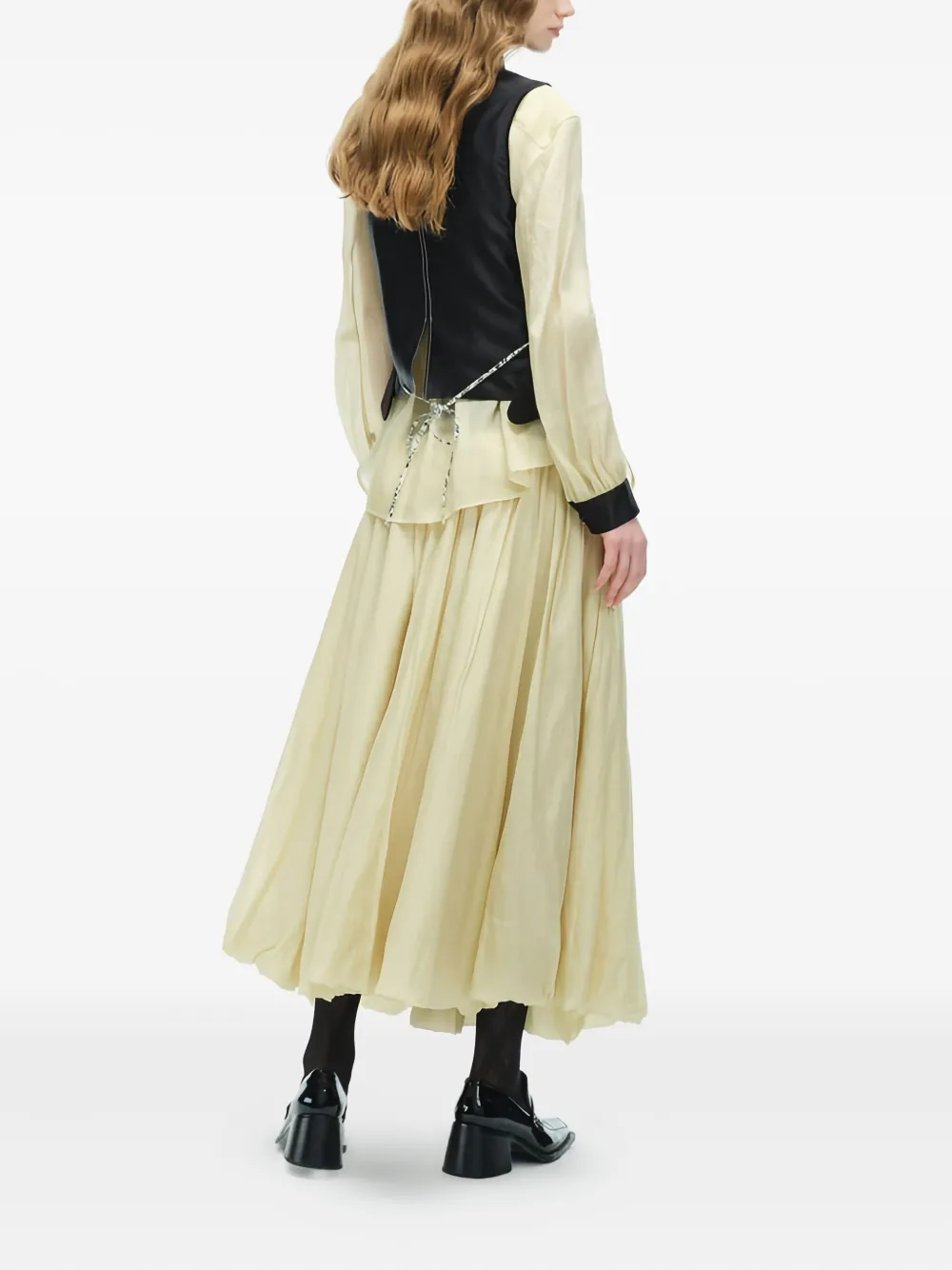 Renli Su Elastic-waistband Gathered Skirt In Neutral