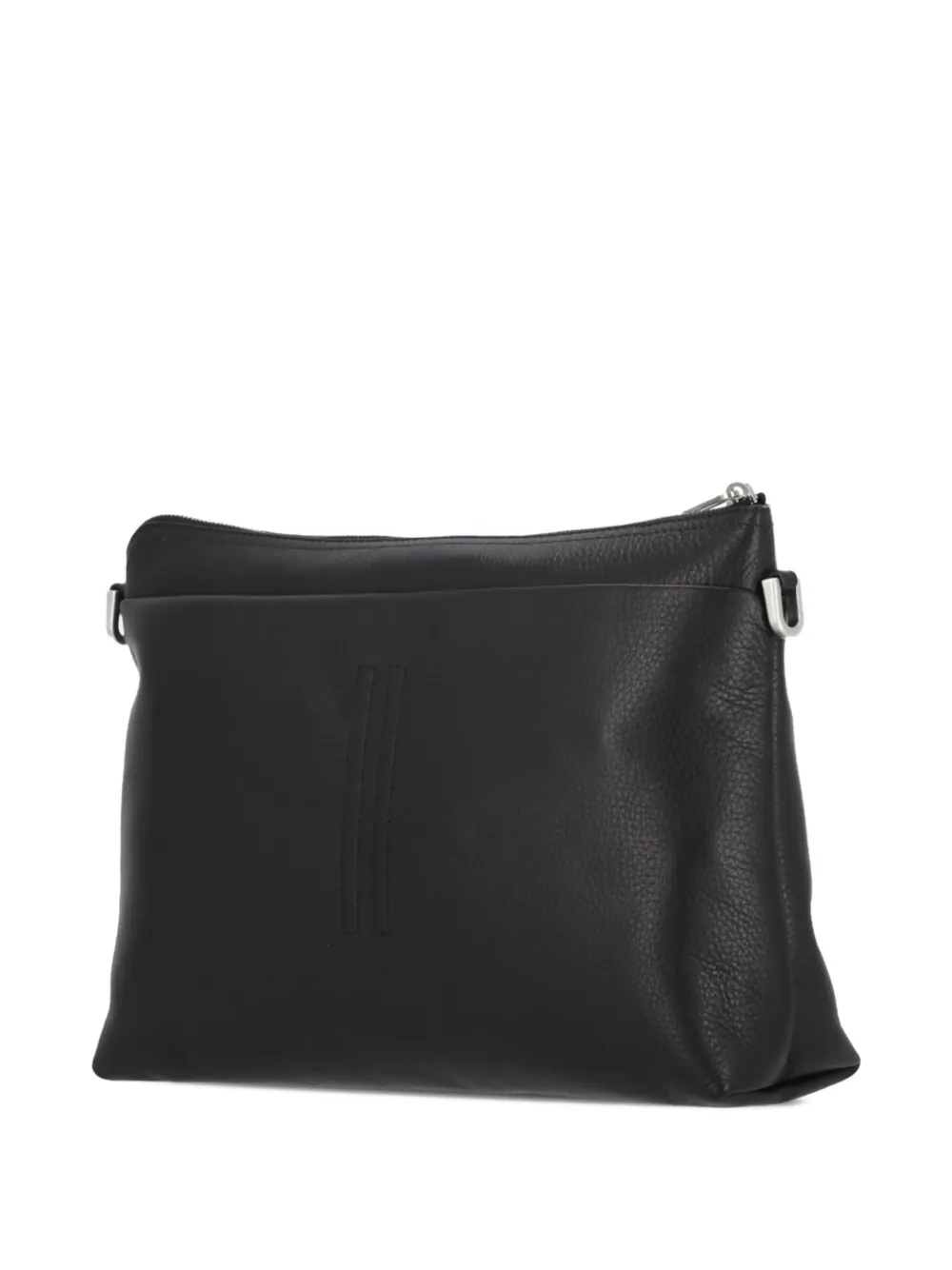 Rick Owens Adjustable Strap Leather Shoulder Bag In Black