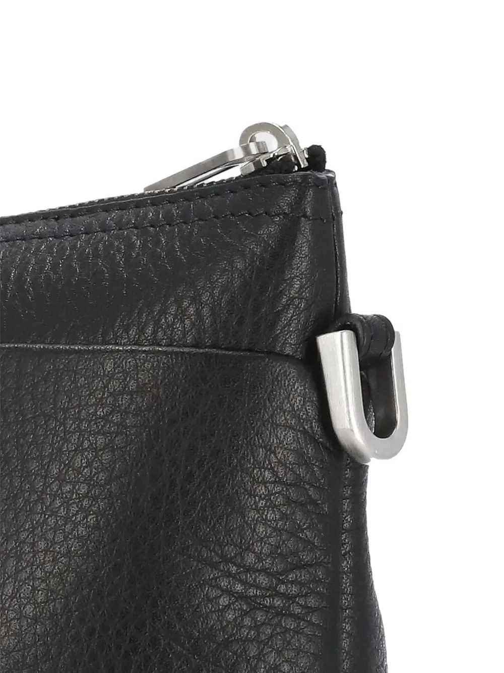 Rick Owens Adjustable Strap Leather Shoulder Bag In Black