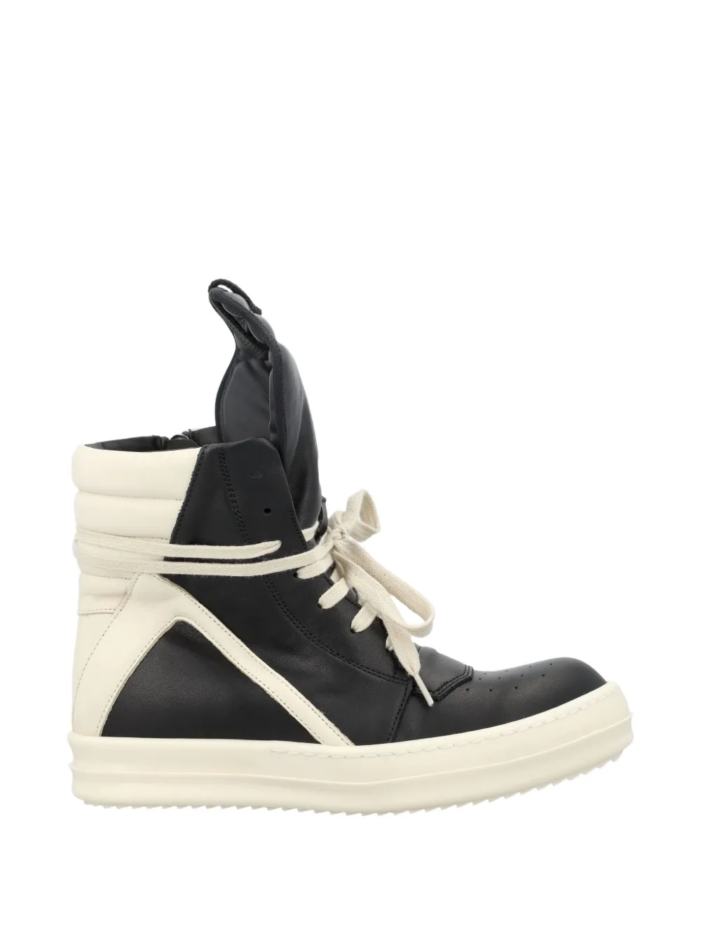 Rick Owens high-top leather sneakers Black