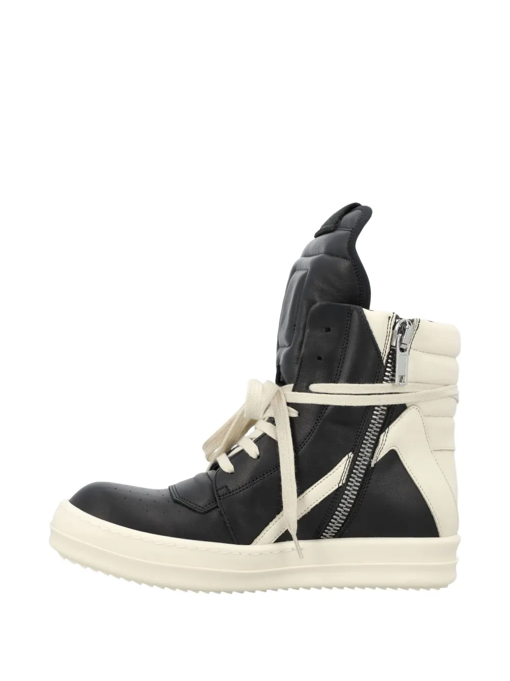 Rick Owens high-top leather sneakers Black