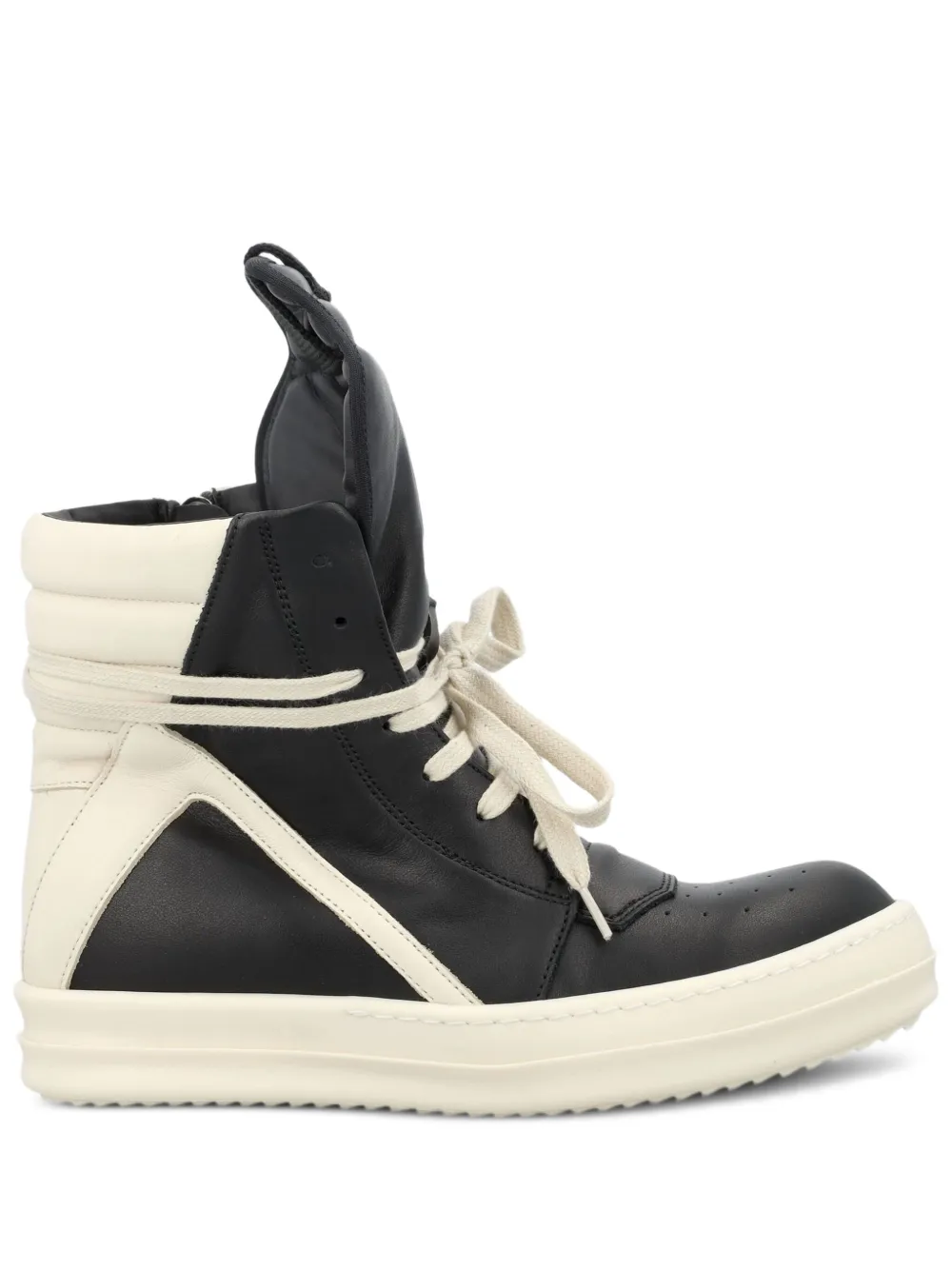 Rick Owens high-top leather sneakers Black