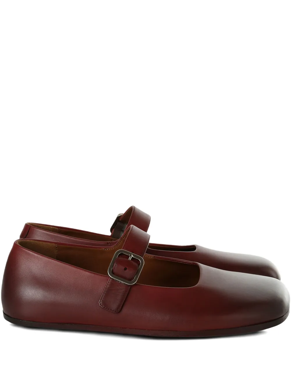Marsèll Buckle-strap Leather Loafers In Brown