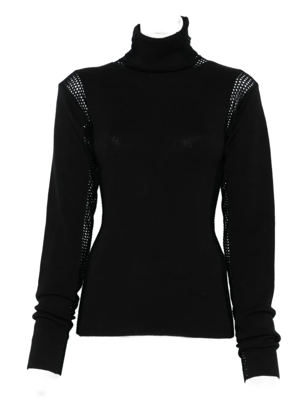 Diotima Mesh-panel Turtleneck Top In Black