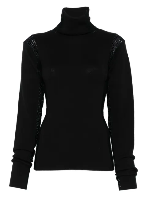 diotima mesh-panel turtleneck top