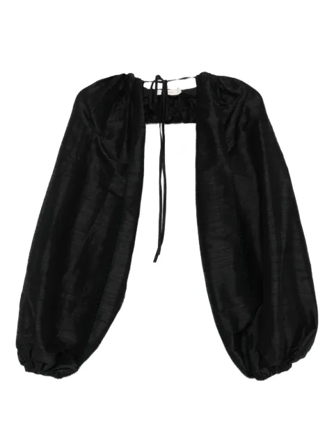 diotima bishop-sleeve tie-fastening top