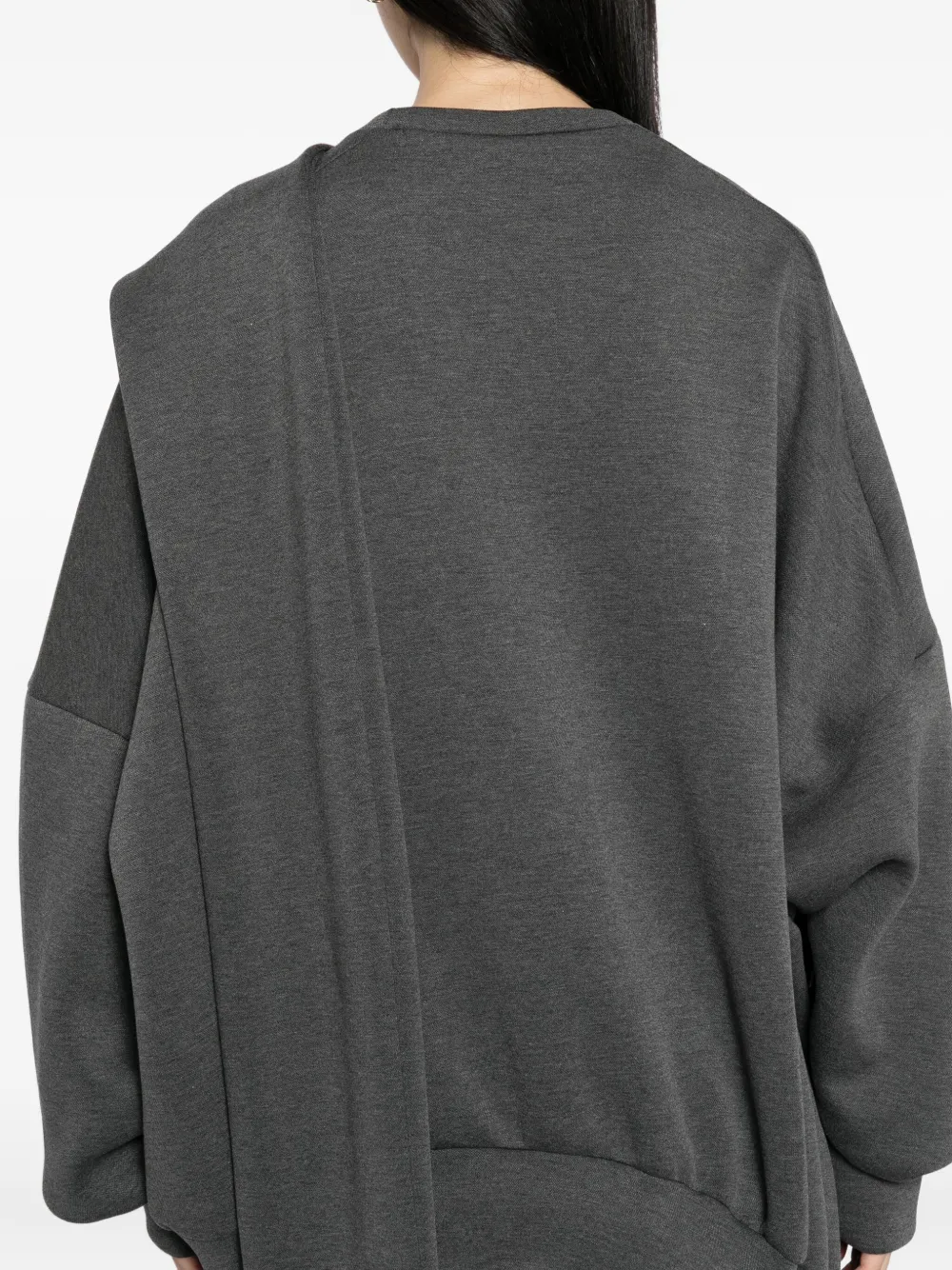 Gdel By Gaze De Lin Scarf-match Sweatshirt In Gray