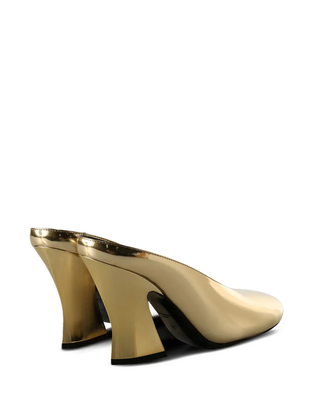 Givenchy 95mm mirrored leather mules Yellow