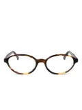 Retrosuperfuture oval-frame glasses - Brown