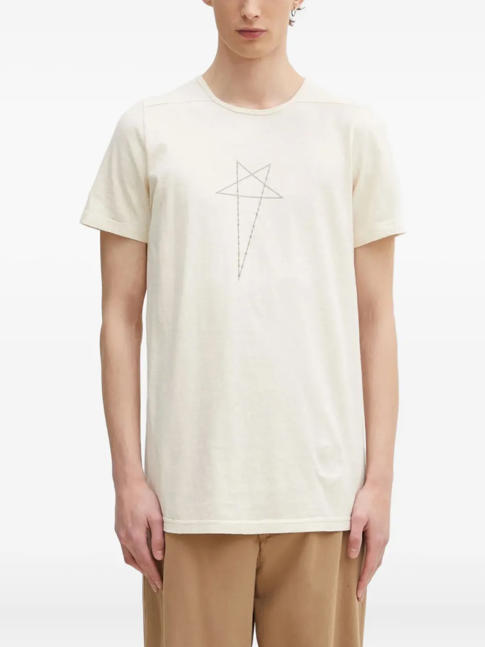 star-print T-shirt