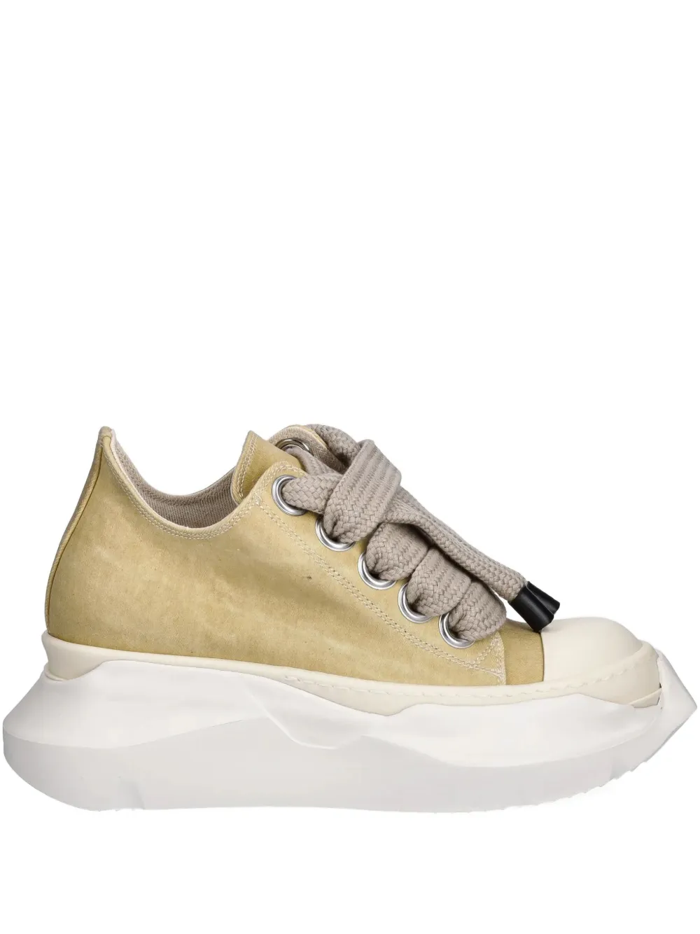 Rick Owens DRKSHDW lace-up platform low-top sneakers Yellow