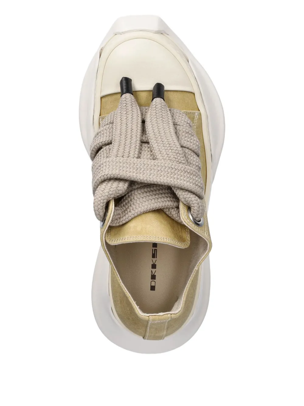Rick Owens DRKSHDW lace-up platform low-top sneakers Yellow