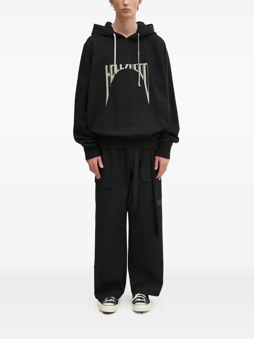 Rick Owens DRKSHDW Hoodie met Hollywood-print Zwart