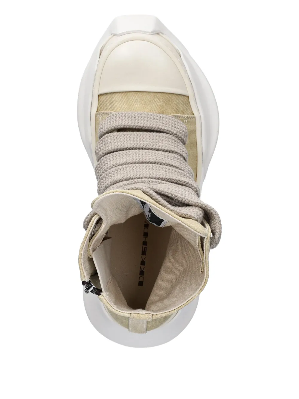 Rick Owens DRKSHDW Jumbolace Abstract platform sneakers Neutrals