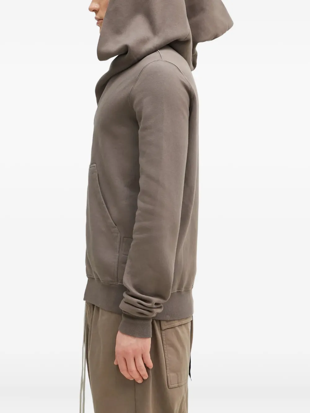 Rick Owens Drkshdw Asymmetric Zipped Hoodie In Brown