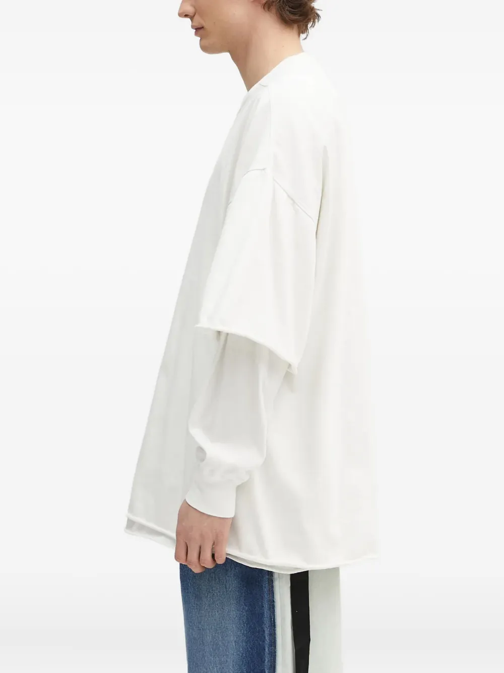 Rick Owens DRKSHDW Gelaagd T-shirt Wit