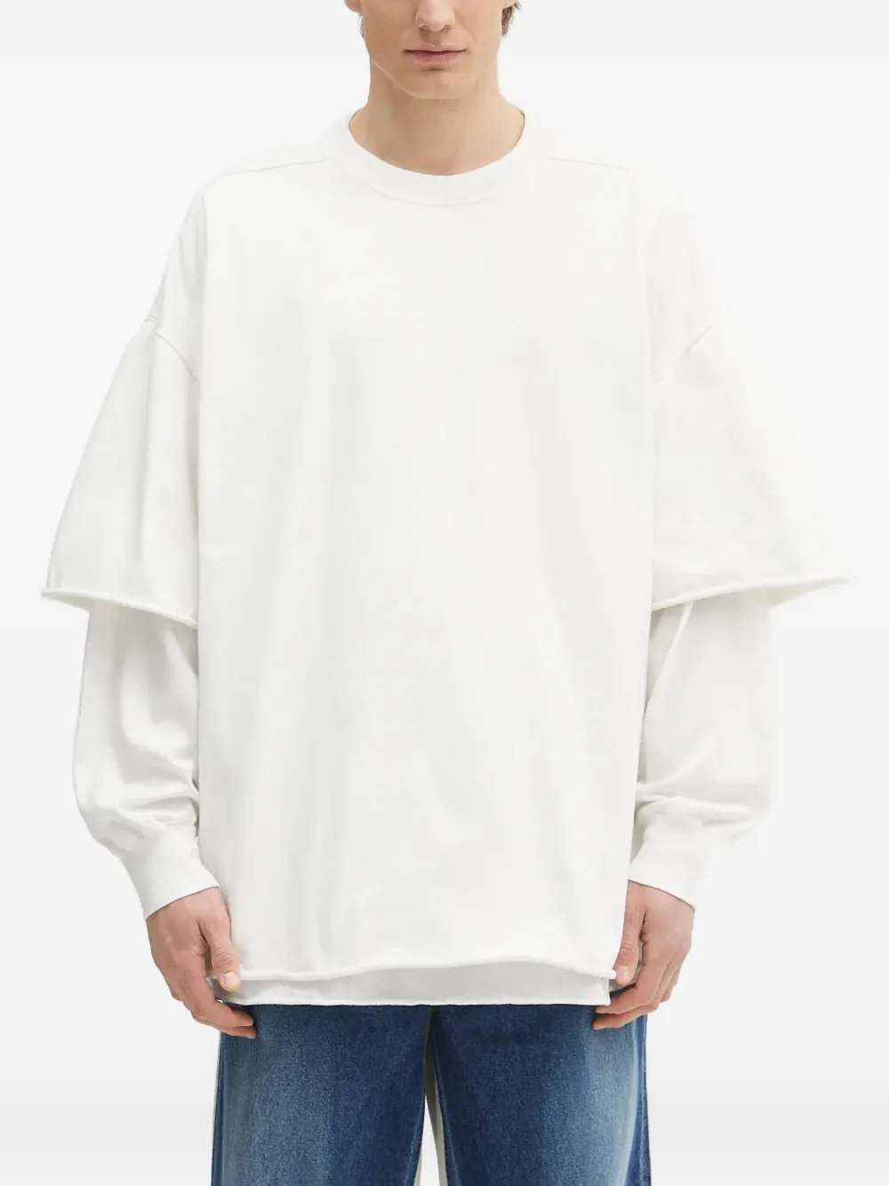Rick Owens DRKSHDW Gelaagd T-shirt Wit