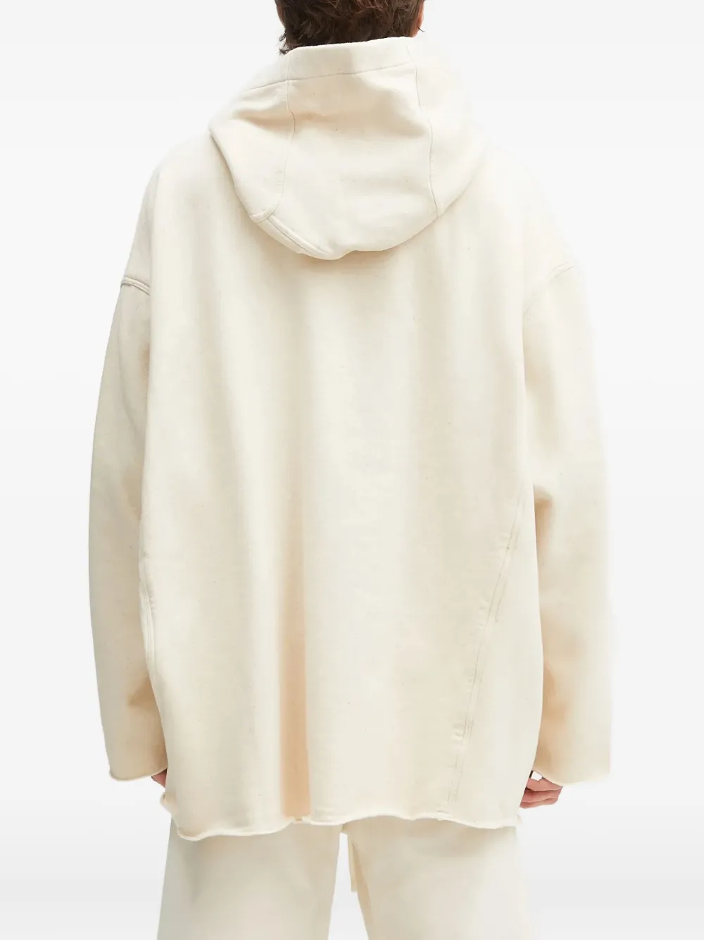 Rick Owens DRKSHDW Hollywood hoodie met gerafelde afwerking en grafische print Beige