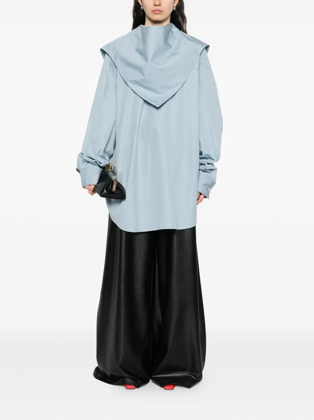 AMI Paris Shirt met hoge hals Blauw