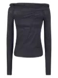 Thom Krom off-shoulder draped T-shirt - Black