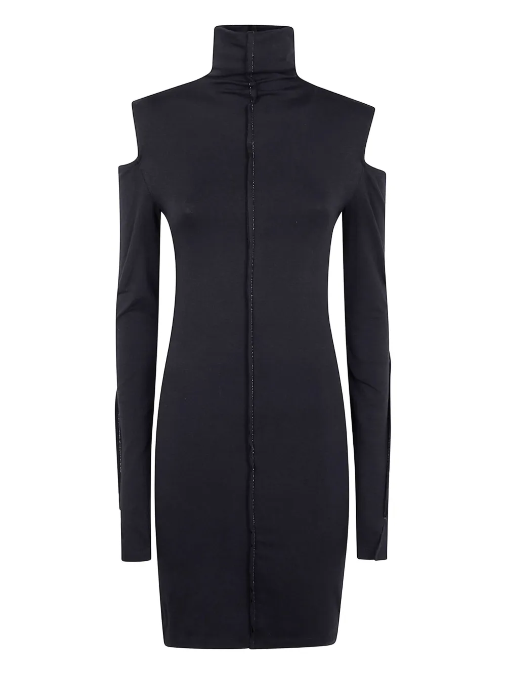 Thom Krom Jurk met col en uitgesneden details Zwart