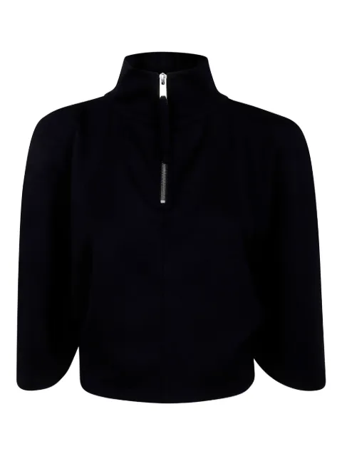 Thom Krom Blusa gola alta com zíper frontal