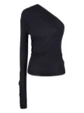 Thom Krom one-shoulder draped top - Black