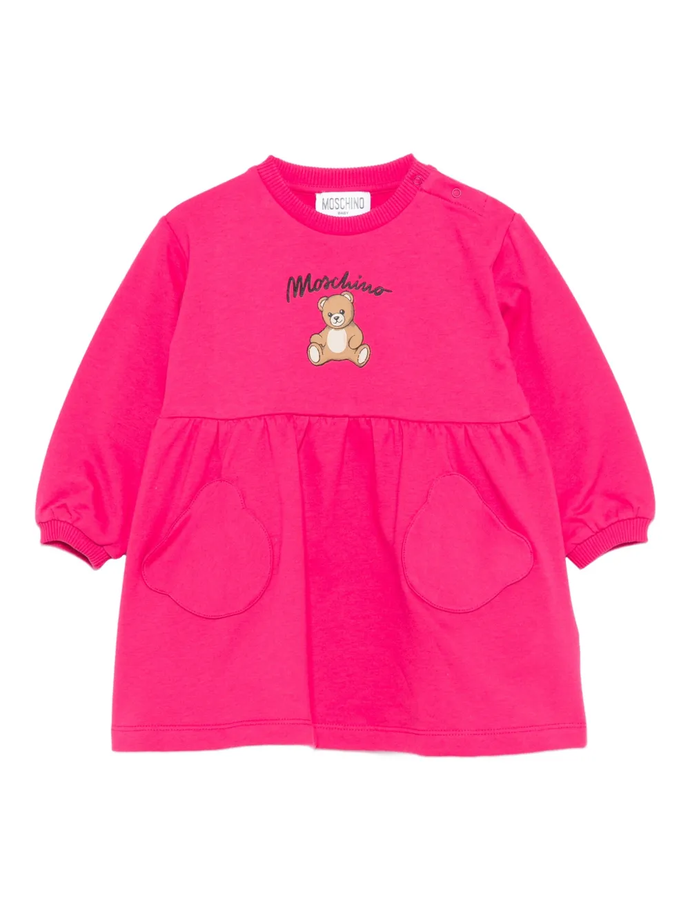 Moschino Kids pocket teddy dress Roze