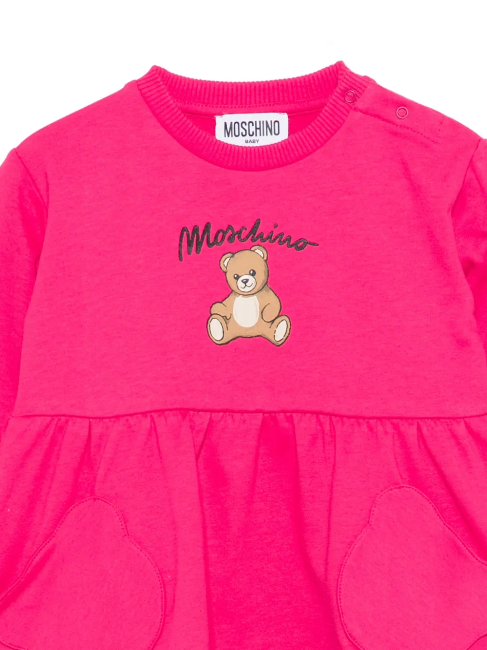 Moschino Kids pocket teddy dress Roze