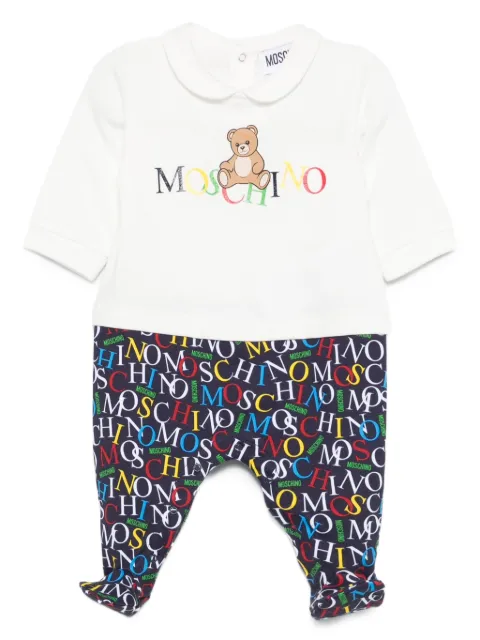 Moschino Kids Teddy-logo print pajamas