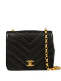 CHANEL Pre-Owned 1992 chevron-quilting shoulder bag - Black