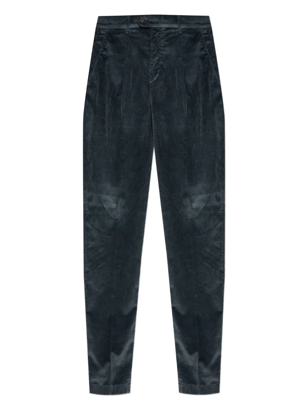 Eleventy Ribfluwelen plooibroek Blauw
