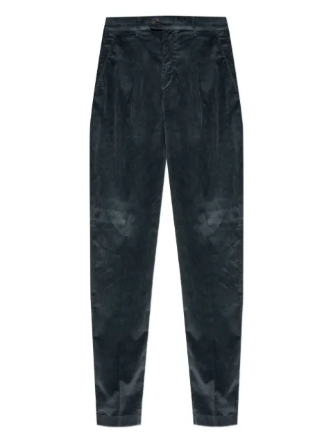 Eleventy pleated corduroy trousers