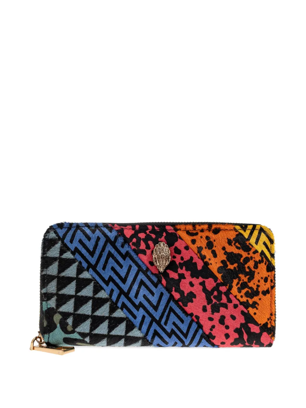 Kurt Geiger London Kensington patchwork zip-around wallet - Zwart