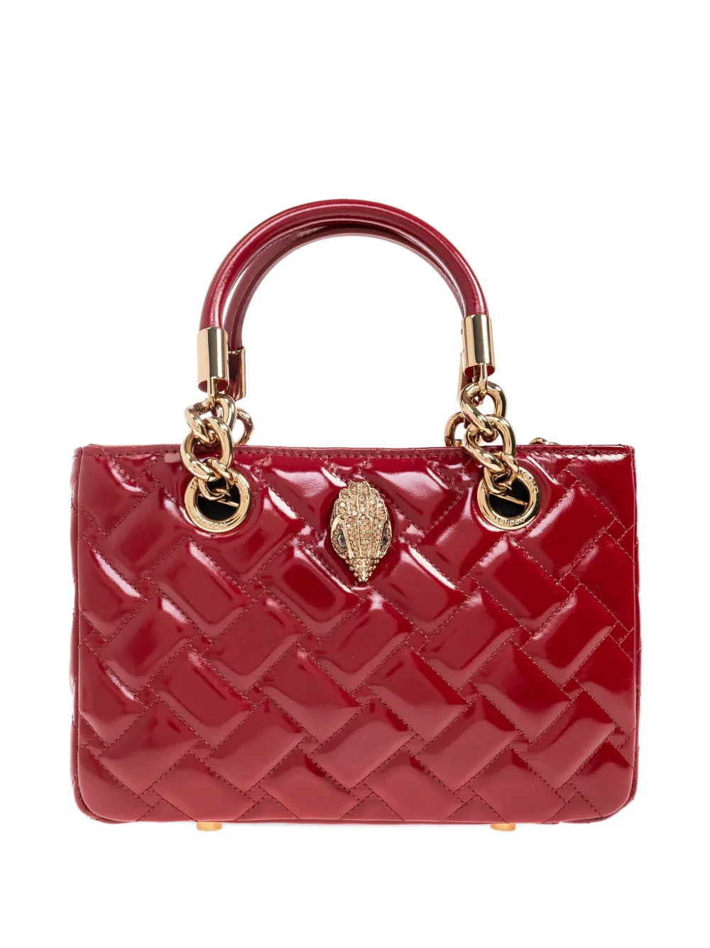 Kurt Geiger Quilted Chain-link Tote Bag In Red
