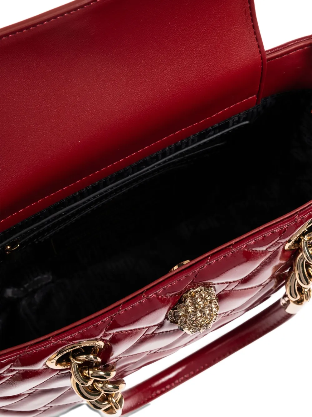 Kurt Geiger Quilted Chain-link Tote Bag In Red
