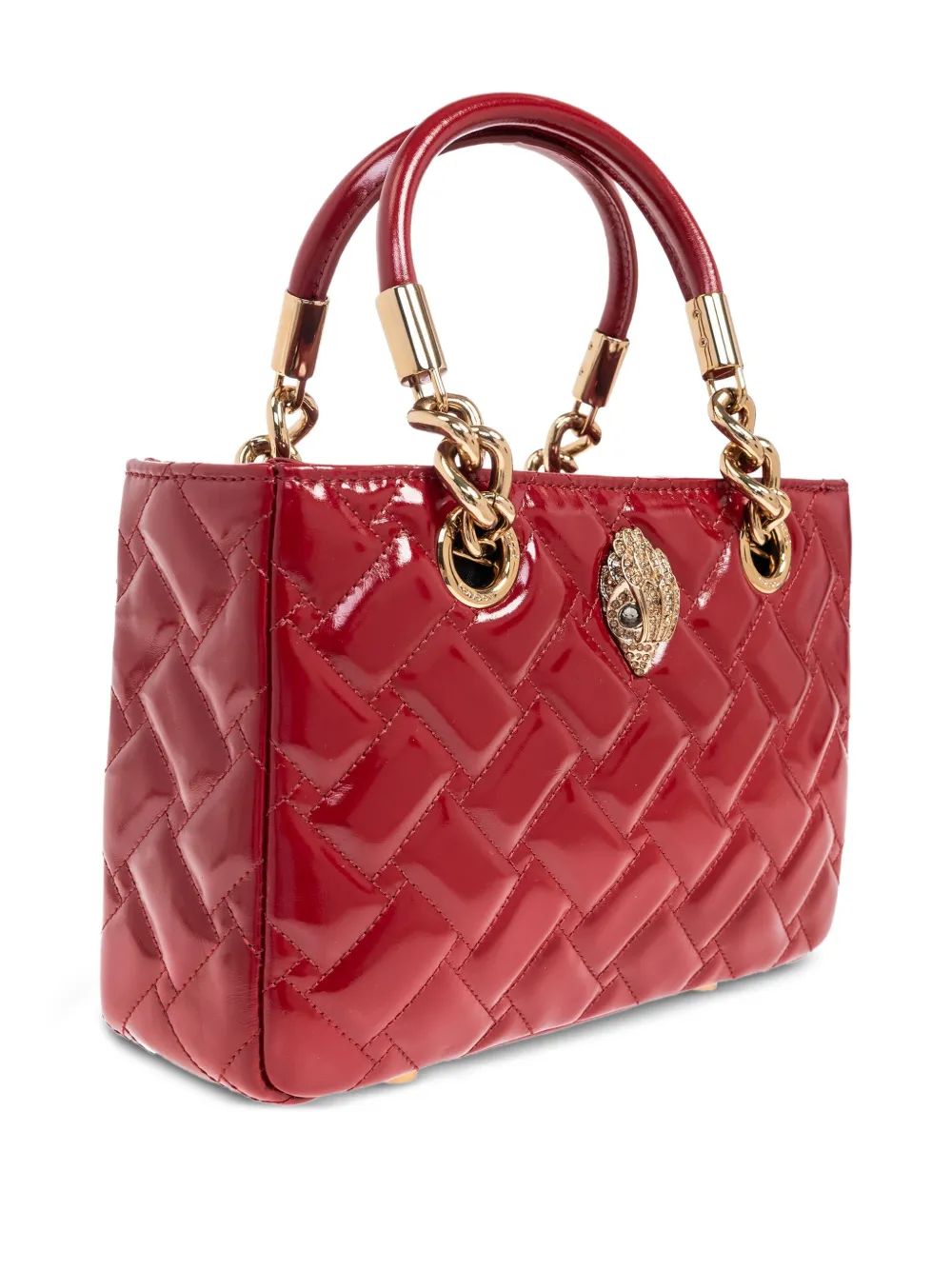 Kurt Geiger London Gewatteerde shopper met schakelketting Rood