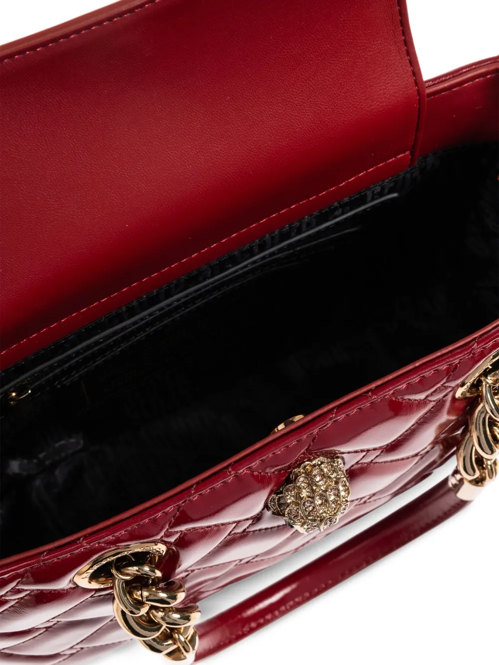 Kurt Geiger London Gewatteerde shopper met schakelketting Rood