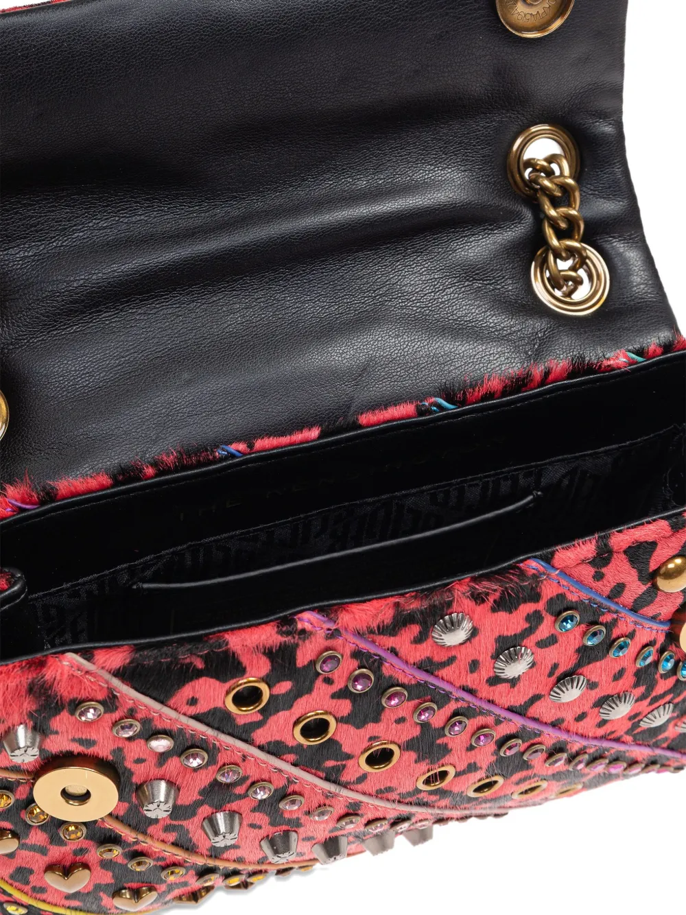 Kurt Geiger Leopard-print Embellished Tote Bag In Red