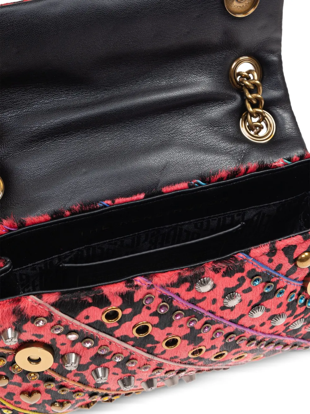 Kurt Geiger London Shopper verfraaid met luipaardprint Rood