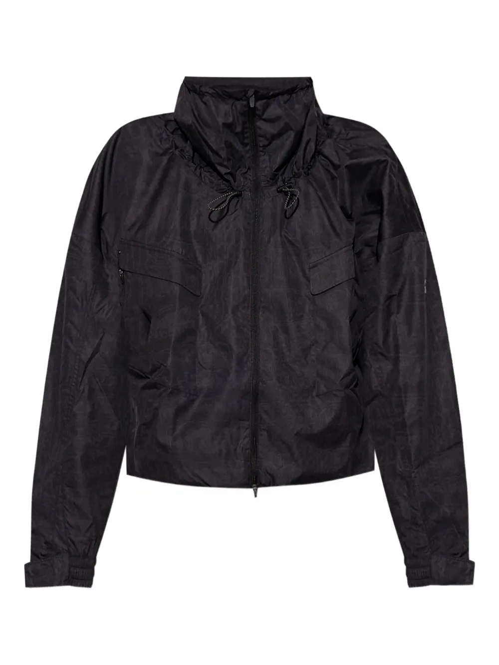 Adidas by Stella McCartney Jack met trekkoord en hoge hals Zwart