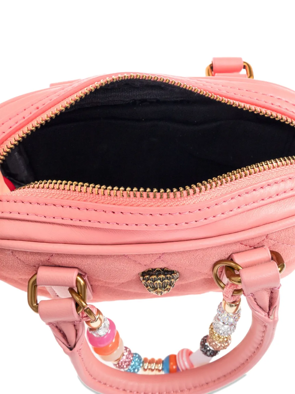 Kurt Geiger Mini Kensington London Quilted Beaded Tote Bag In Pink