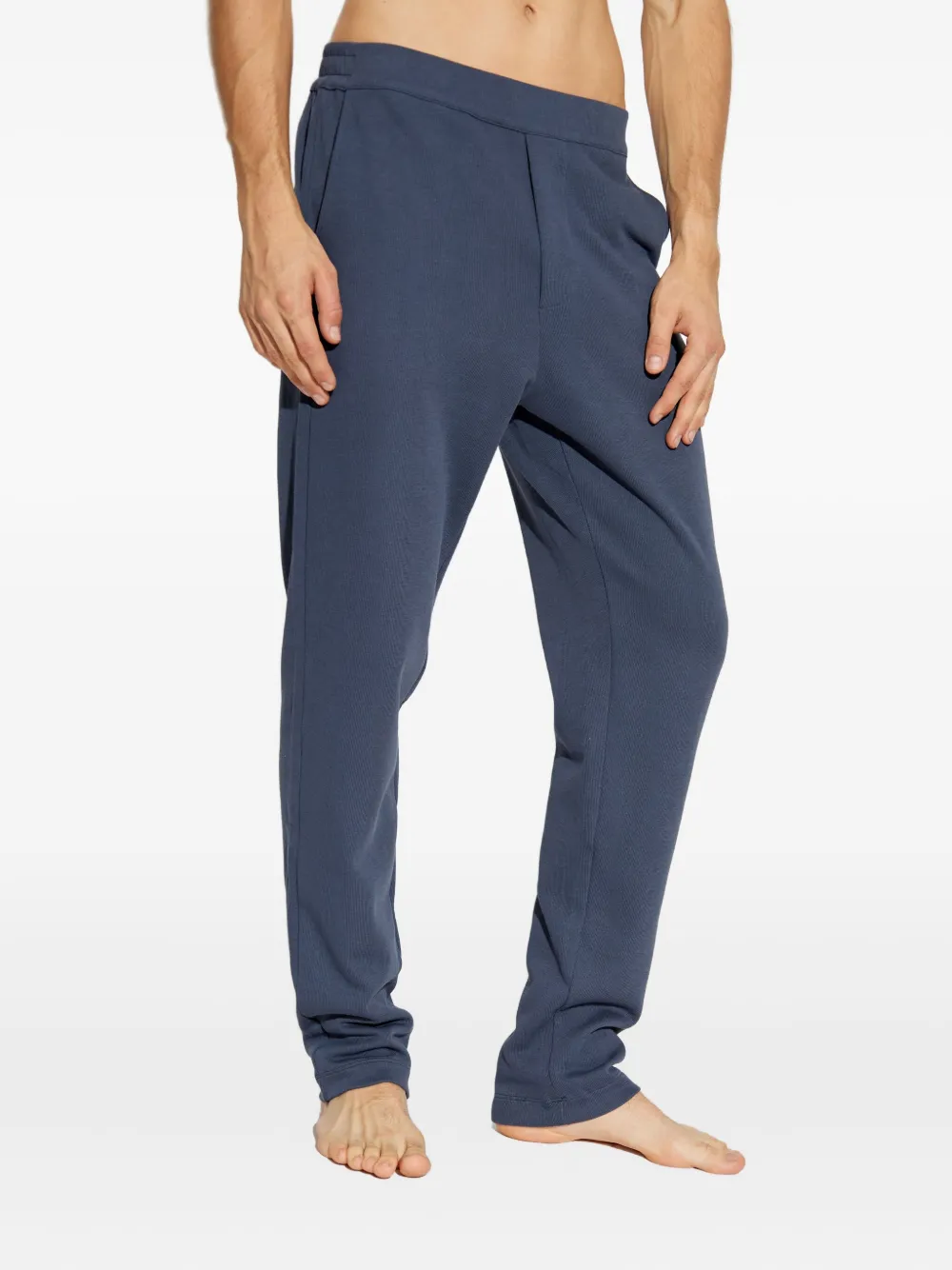 Hanro Elastic-waistband Pocketed Loungewear Trousers In Blue
