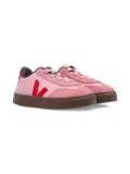 VEJA Kids Volley leather V-logo sneakers - Pink
