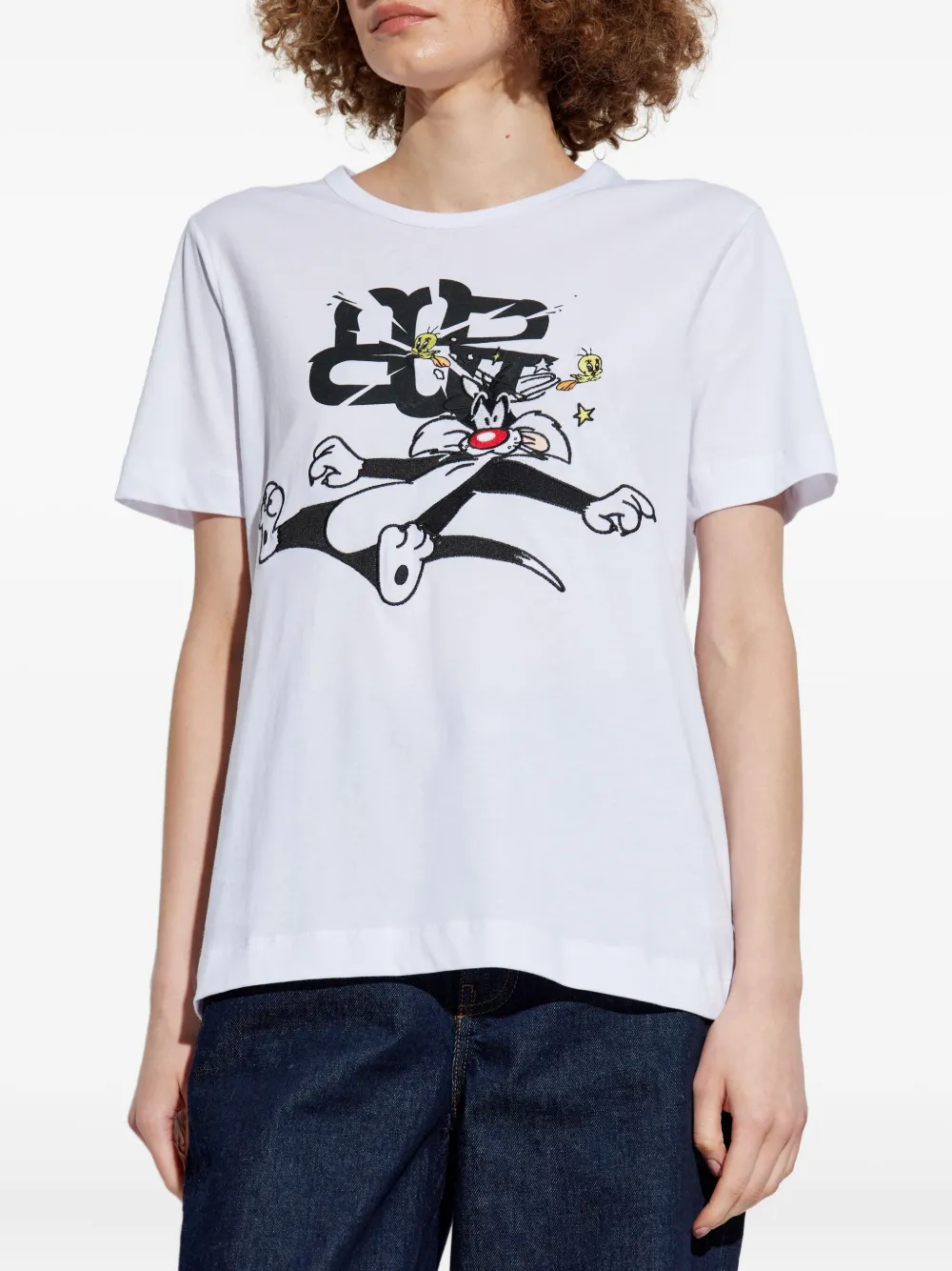 MUNTHE T-shirt met logoprint Wit